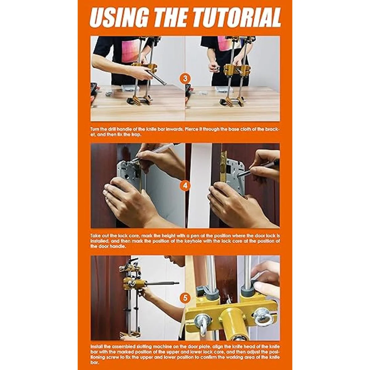 Luckyway Kit de abridor de agujeros de cerradura de_5