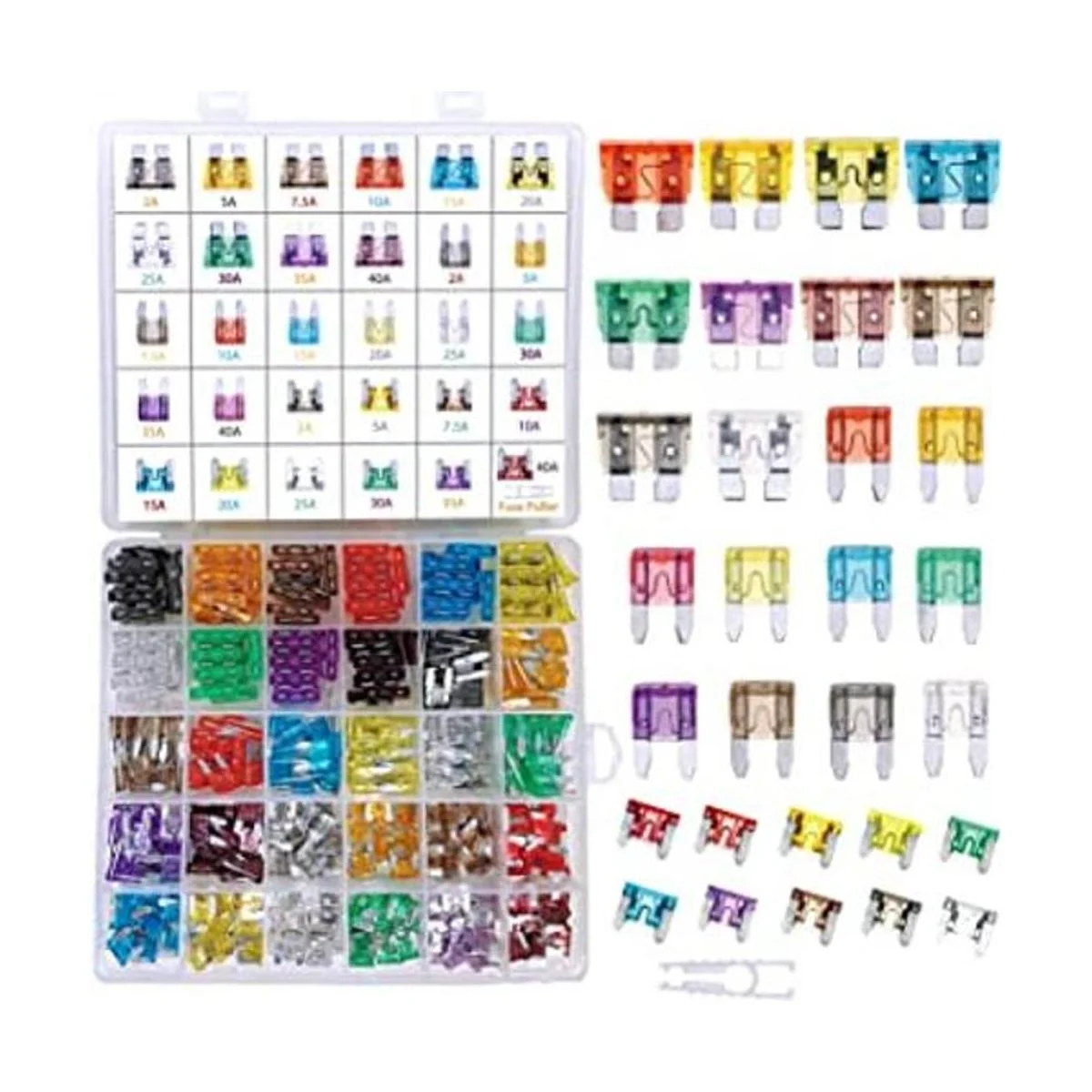 Juego de 340 fusibles de hoja de coche estándar y mini y_1