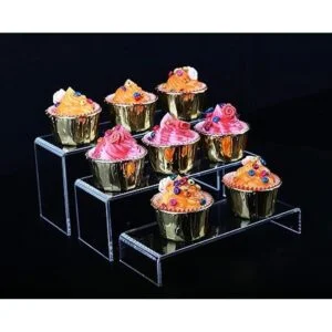 Jusalpha Juego de 3 elevadores de acrílico grandes de 10_5