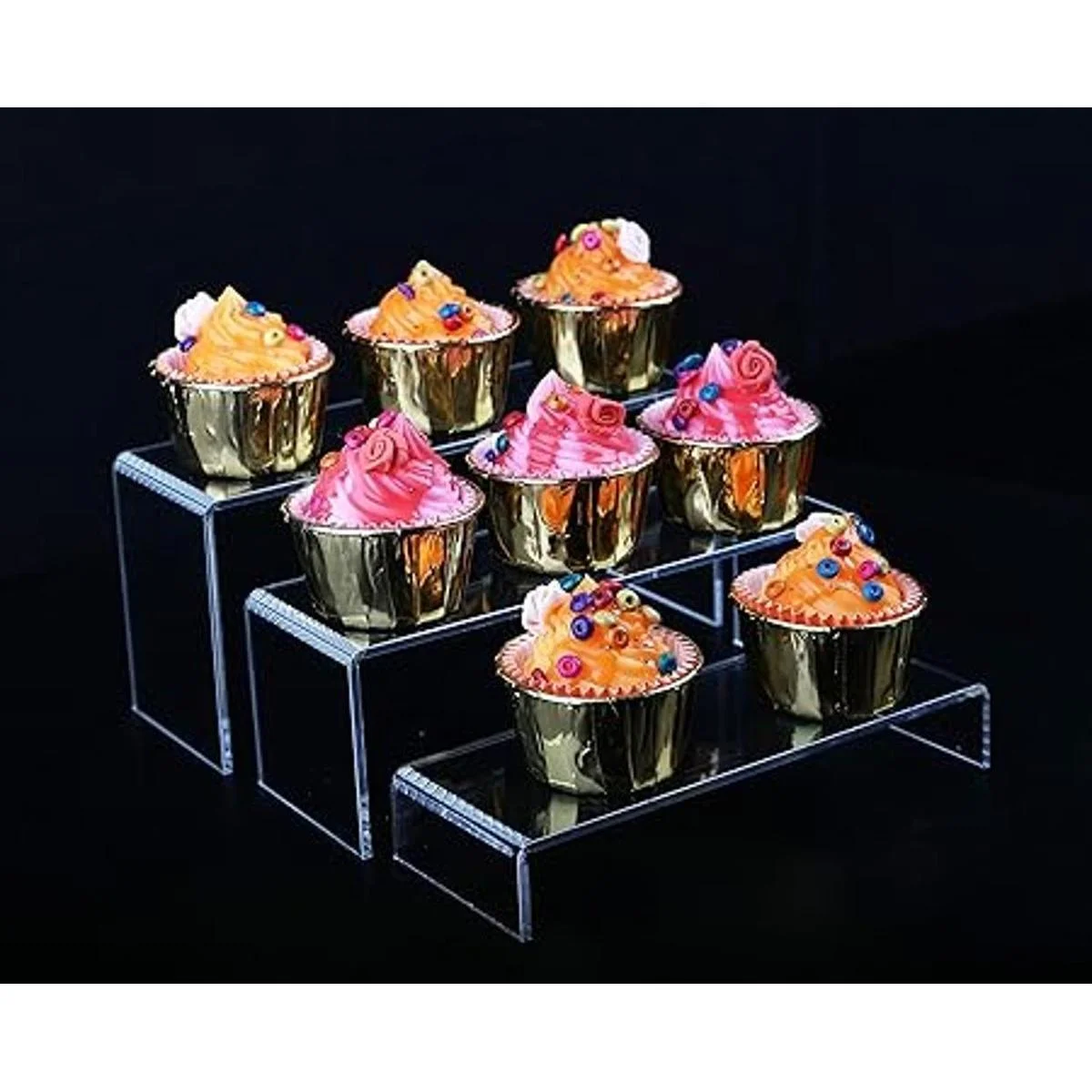 Jusalpha Juego de 3 elevadores de acrílico grandes de 10_5