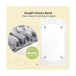 Paquete de 2 sábanas orgánicas para cuna para niños y_3