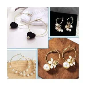 60 aretes de aro con cuentas Acero inoxidable_6