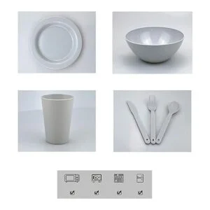 Platos de plástico para dormitorio universitario juego de