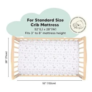 Paquete de 2 sábanas orgánicas para cuna para niños y_2