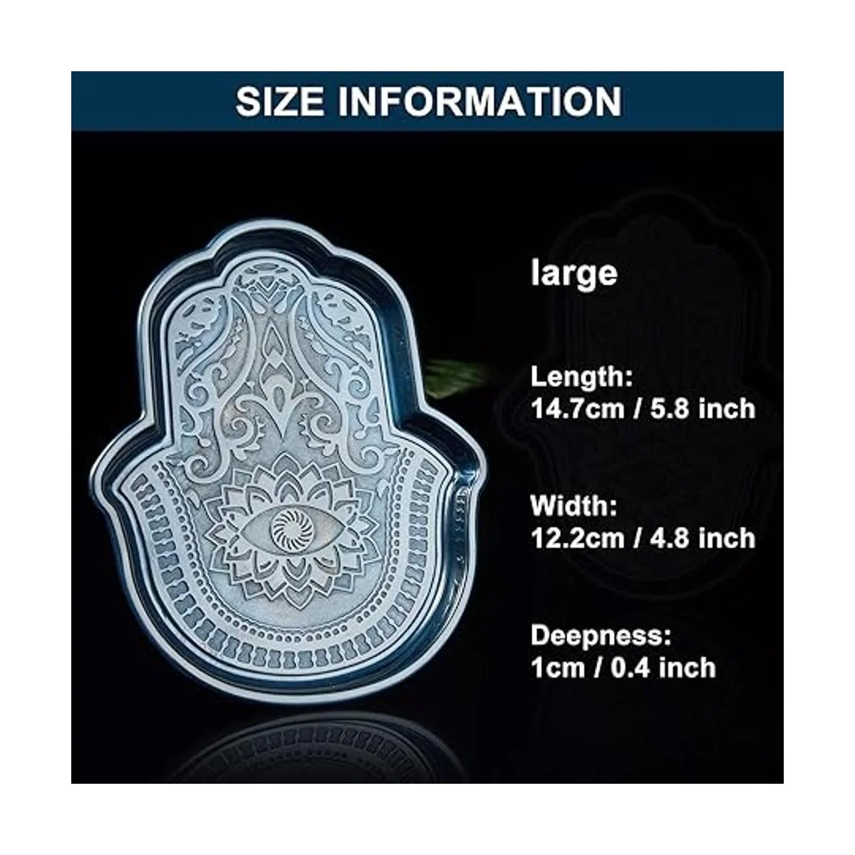 Juego de 2 moldes de mano Hamsa de resina silicona para_2
