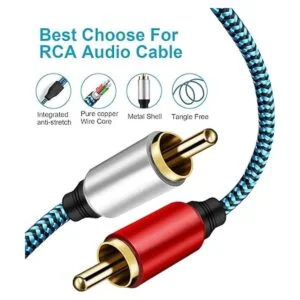 Cable RCA 2RCA a 2RCA 15 pies cable RCA Hftywy 2RCA macho_4