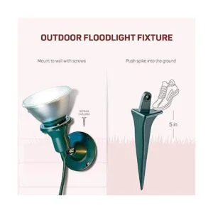 Juego de 2 soportes para luces de inundación para