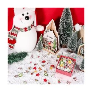 240 botones de madera de Navidad coloridos botones de