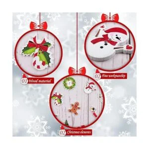 240 botones de madera de Navidad coloridos botones de