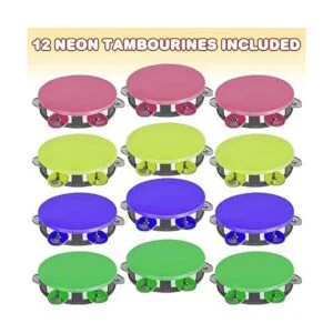 ArtCreativity Panderetas de neón para niños juego de 12_2