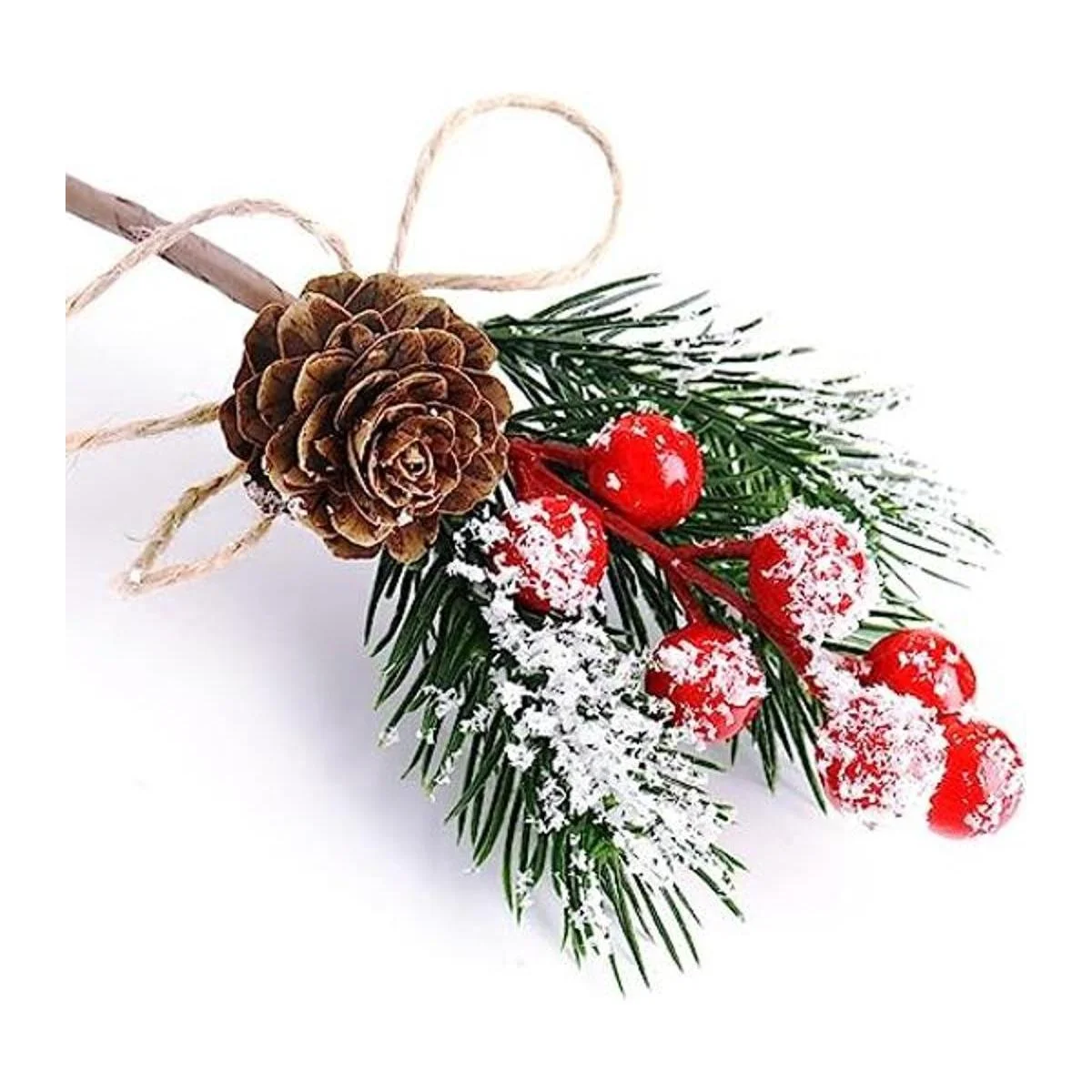 FUTERLY 10 Pcs Christmas Berries Pine Cones for DIY