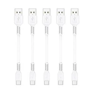 Cable USB C corto de 4 pulgadas paquete de 5 cables USB A_1