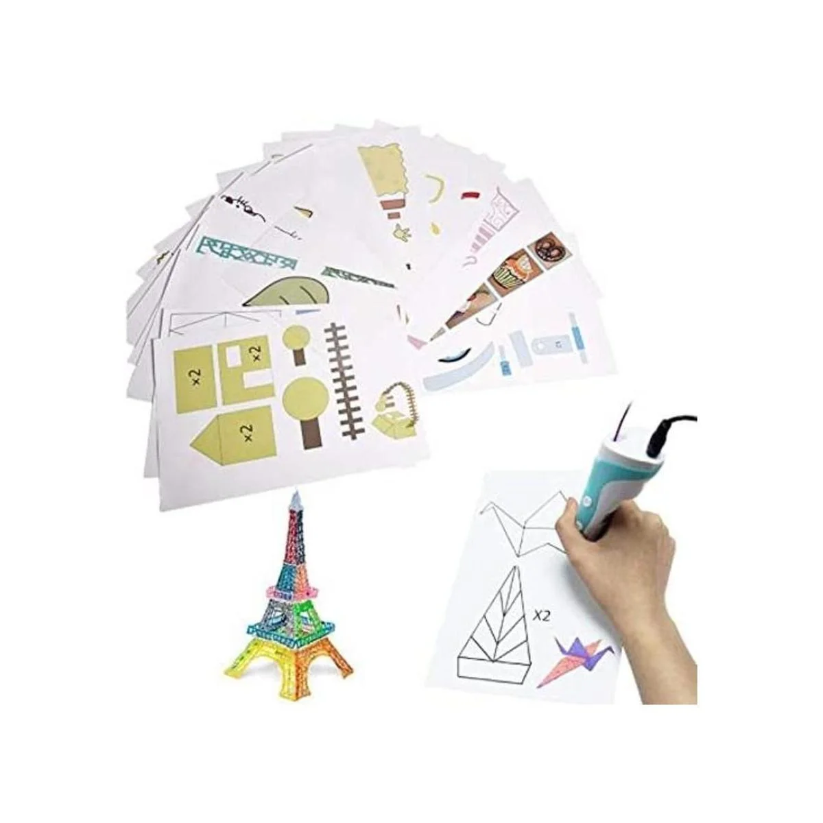 Moldes de dibujo para impresora 3D plantillas de papel_1