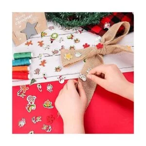 240 botones de madera de Navidad coloridos botones de