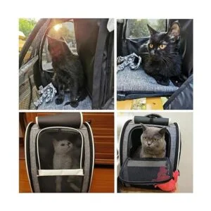Texsens Mochila de transporte para mascotas con persiana_6