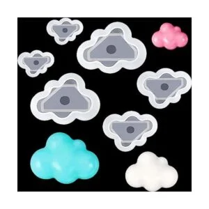 Molde de silicona 3D en forma de nube para caramelo vela