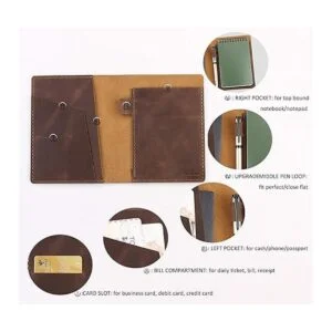 Funda de cuero compatible con Rite in the Rain_3