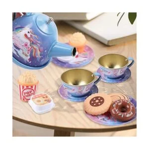 Juego de 27 piezas de fiesta de té para niños para niñas_3