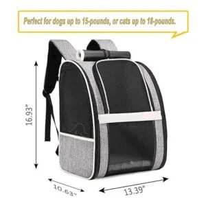 Texsens Mochila de transporte para mascotas con persiana_2