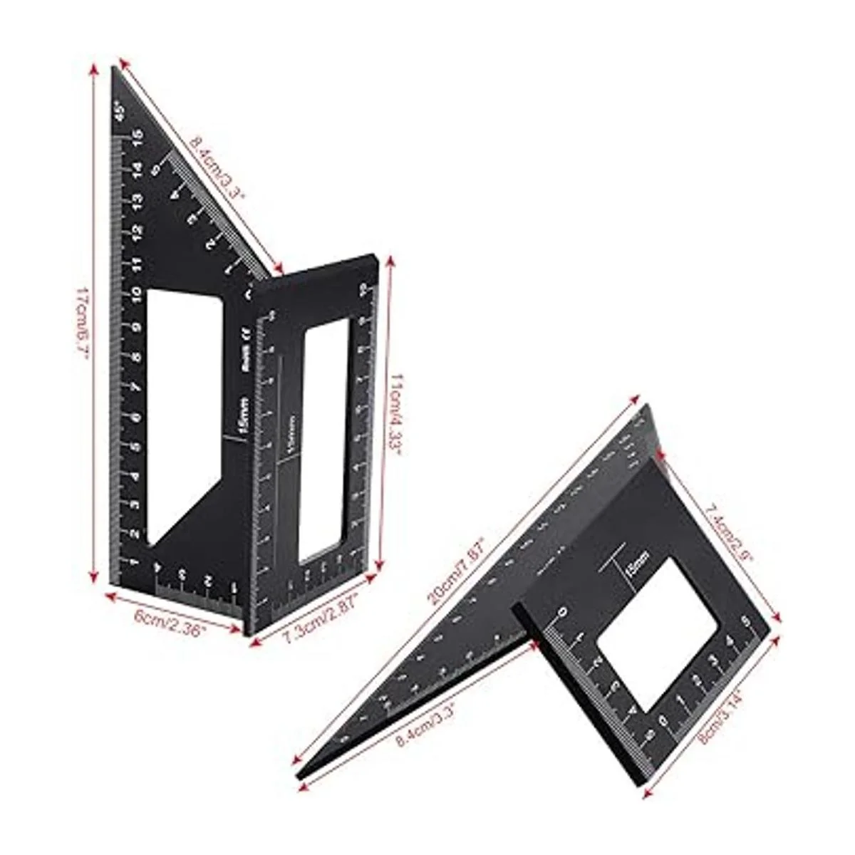 OwnMy Juego de 2 unidades de calibre cuadrado para