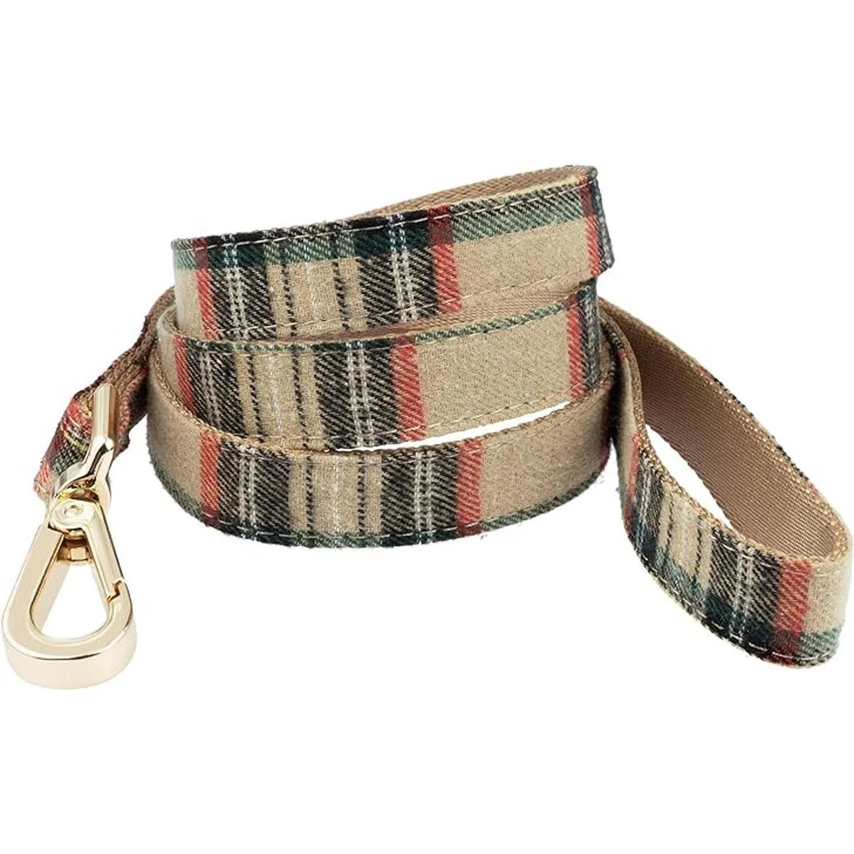 Juego de collar y correa para perro escoceses de tartán