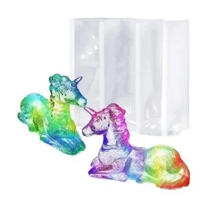 Molde de silicona 3D unicornio forma de unicornio resina