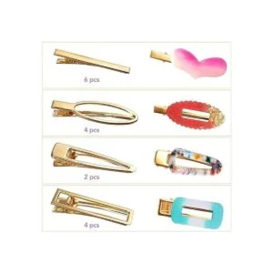 LotFancy Moldes de resina epoxi clip para el pelo moldes