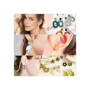 Flasoo Juego de 700 piezas para hacer aretes de tuerca