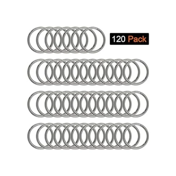 BokWin 120 llaveros pequeños anillos divididos de acero_2