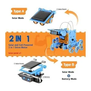 Sillbird STEM Projects 12 en 1 Robot de juguetes solares_3