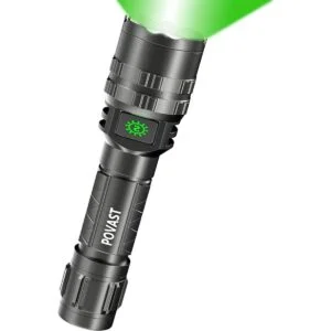 POVAST PVL2 Linterna LED recargable con luz verde_1