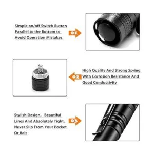 CZS Linterna LED de 1000 lúmenes funciona con pilas_3