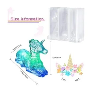 Molde de silicona 3D unicornio forma de unicornio resina