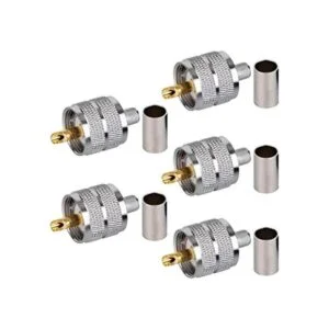 Paquete de 5 adaptadores de conector coaxial UHF PL259_1