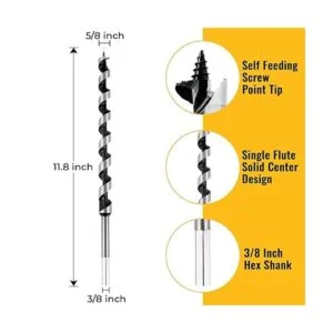 SOMADA Broca de taladro de 58 pulgadas x 12 pulgadas para_6