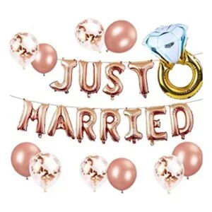 LaVenty Juego de 12 globos recién casados para fiesta de_1