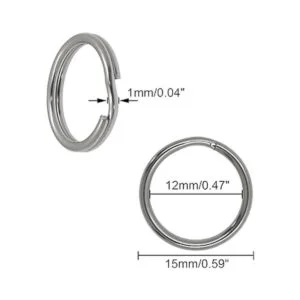 BokWin 120 llaveros pequeños anillos divididos de acero_3