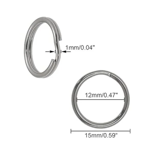 BokWin 120 llaveros pequeños anillos divididos de acero_3