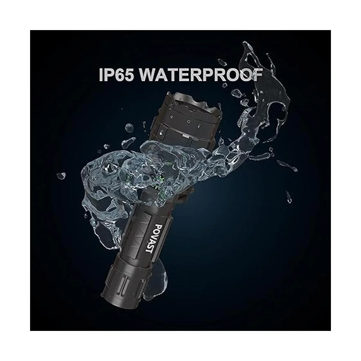 POVAST PVL2 Linterna LED recargable con luz verde_3