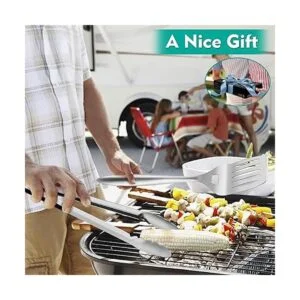 HaSteeL Juego de utensilios de parrilla 18.0 in acero