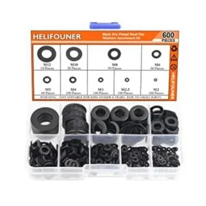 HELIFOUNER Kit surtido de arandelas planas de acero_1