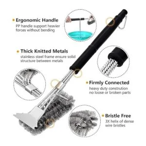 HaSteeL Juego de utensilios de parrilla 18.0 in acero