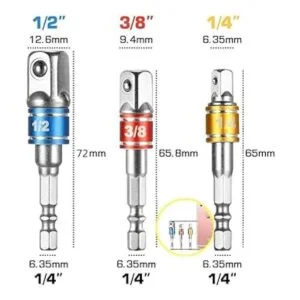 Extensión de broca flexible y juego de herramientas de