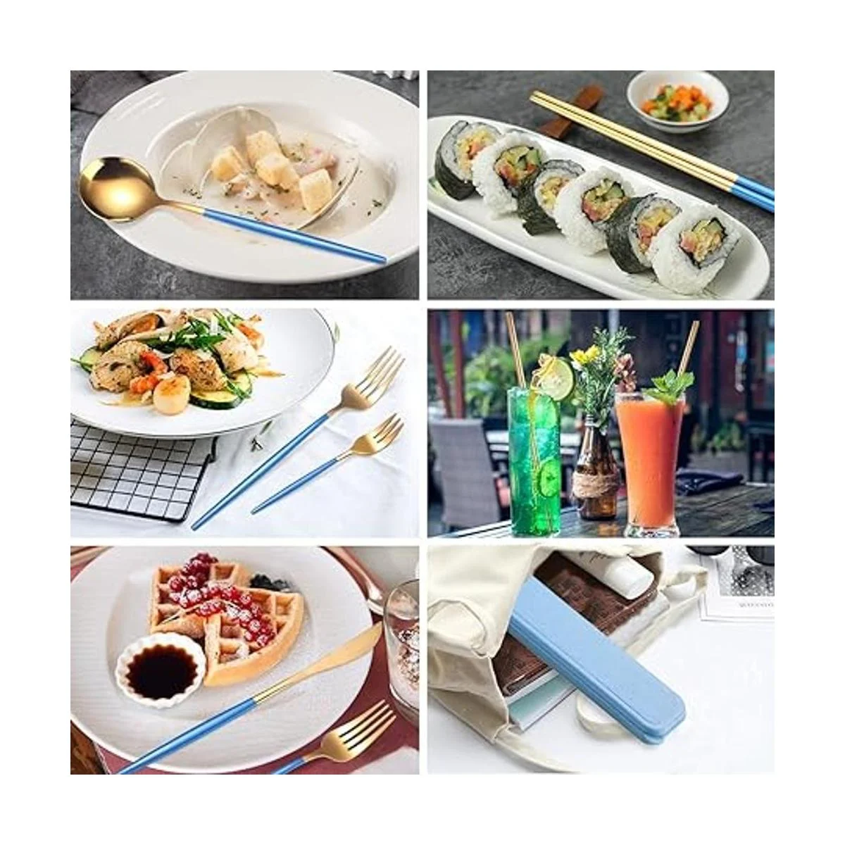 AARAINBOW Juego de cubiertos de acero inoxidable de 8_3