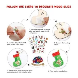 Kit de adornos de Navidad de madera 360 piezas Shuttle