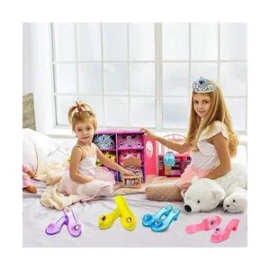 Juego de zapatos de vestir de princesa para niñas juego_6