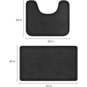 FEELSO Juego de alfombras de baño de espuma viscoelástica