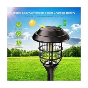 LETMY Luces solares para caminos al aire libre paquete de_2