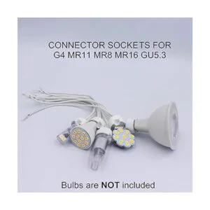 Noobibaba Juego de 12 conectores para bombillas G4 GU5.3_5