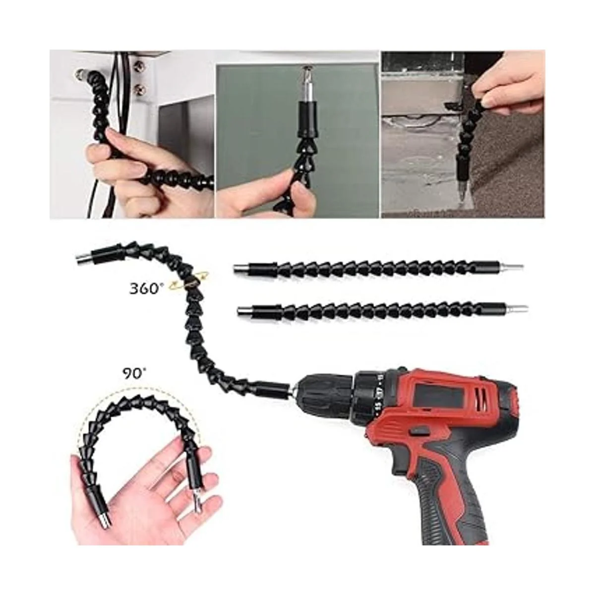 Extensión de broca flexible y juego de herramientas de